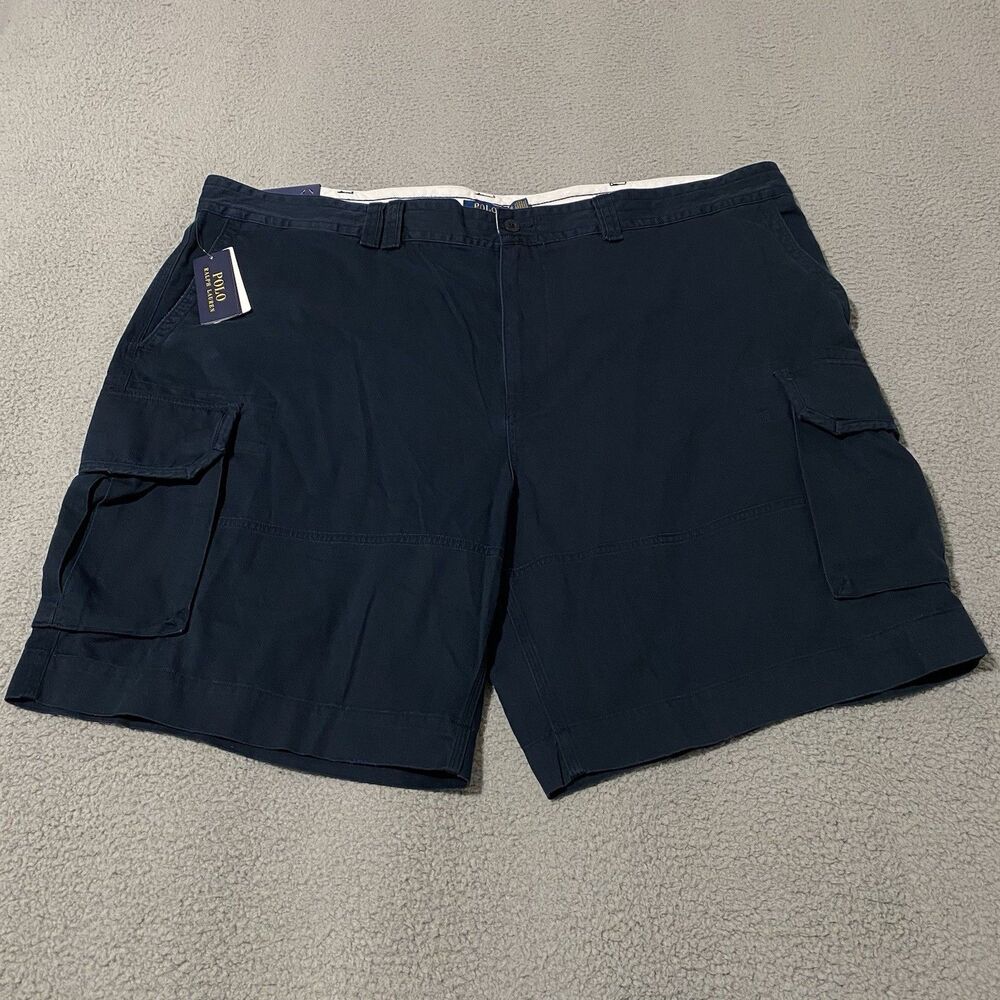 Polo Ralph Lauren Cargo Shorts Mens 50B Navy Blue Classic Chino Preppy $110 NEW